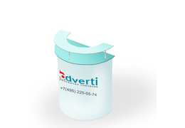 Ресепшен Полукруг с полкой - 550х1000